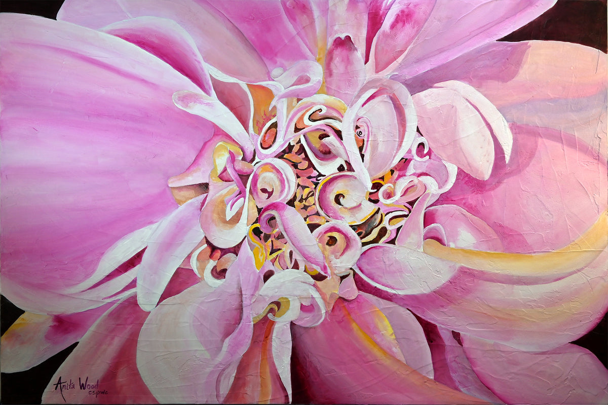 絵画　Dahlia Antique Botanical Print of Dahlia Flower, Framed - Bardith, Ltd.