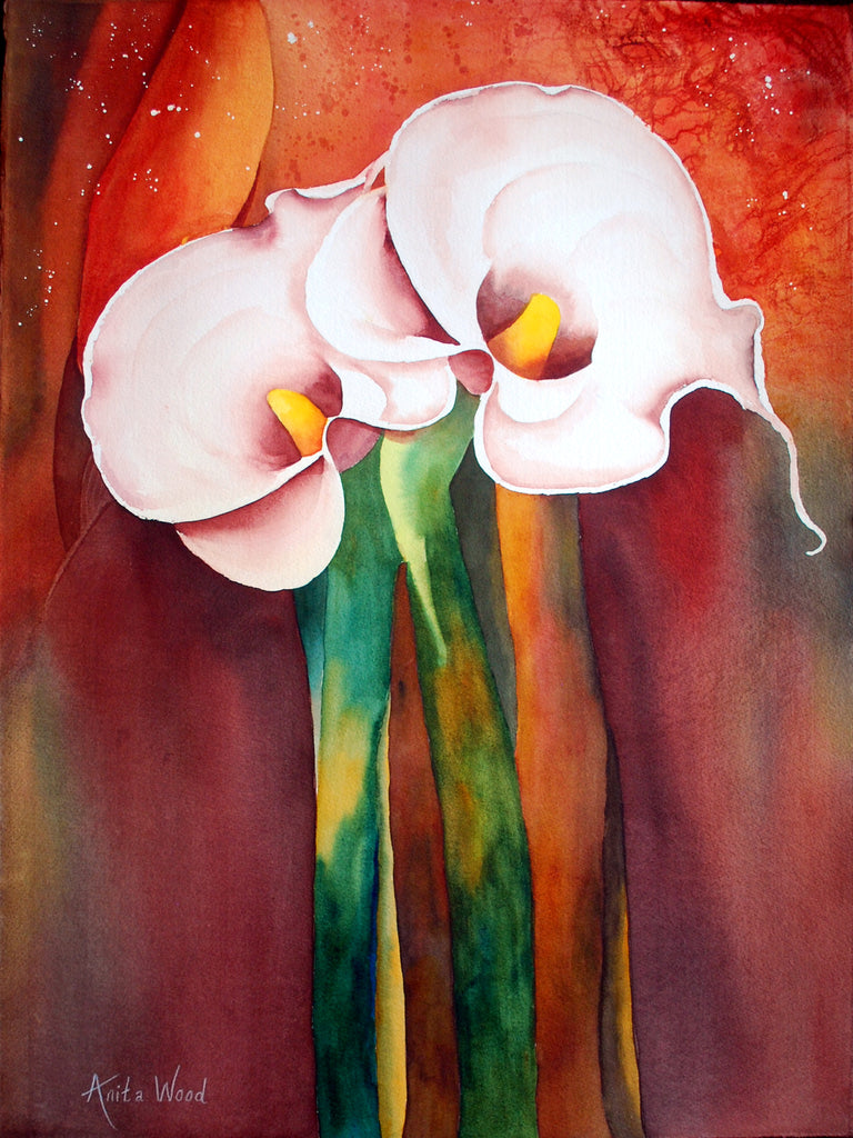 Calla Beauty, 22.5"x30" Arches 300#CP Watercolor/paper