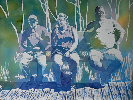 ZOOM Watercolor Pouring Workshop - Ice Cream Eaters