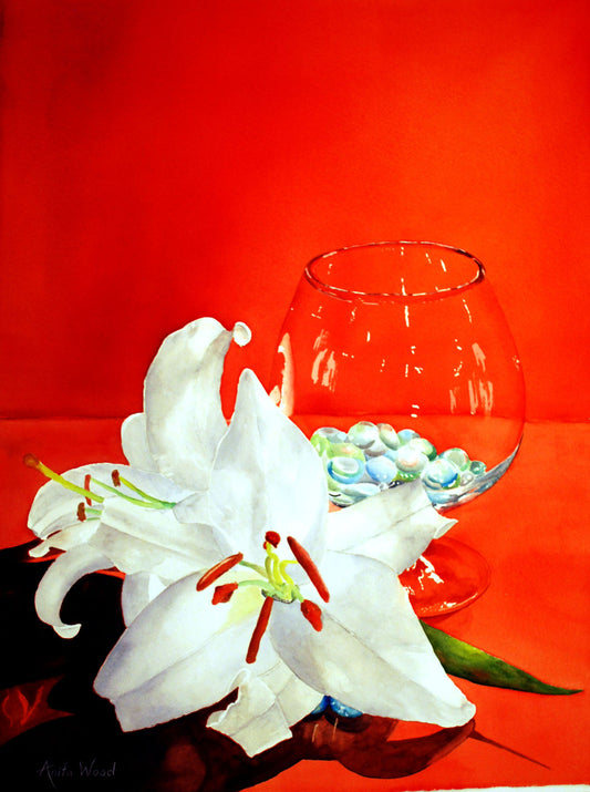 Lily on Red